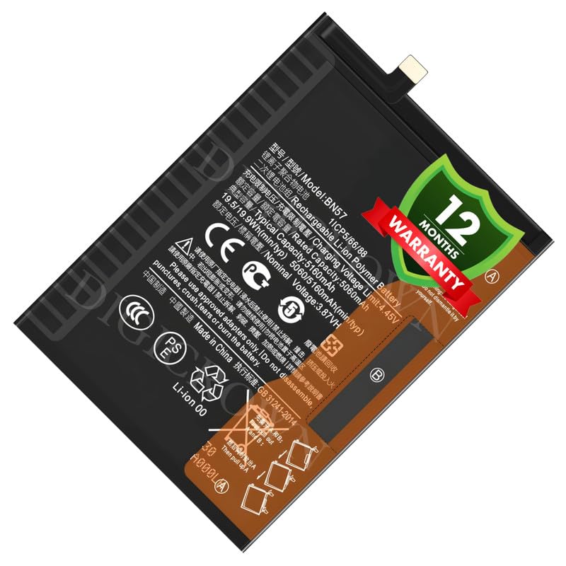 Image of Original BN57 Battery Compatible for Xiaomi Poco X3 Pro - (5160mAh) - 1 Year Warranty