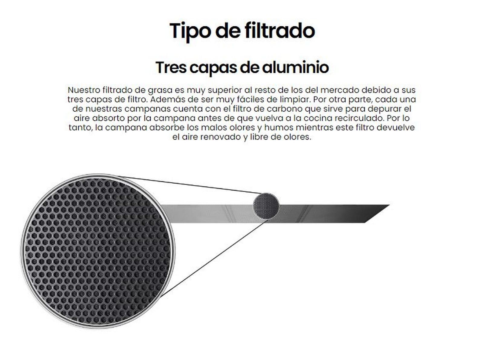 INFINITON Campana Extractora CMPT-A60I, 800 m3/h de extracción, Ancho 60 cm, Diseño en T invertida, Touch Panel,4 Niveles de potencia de succión, Función Lampara, A, Inox