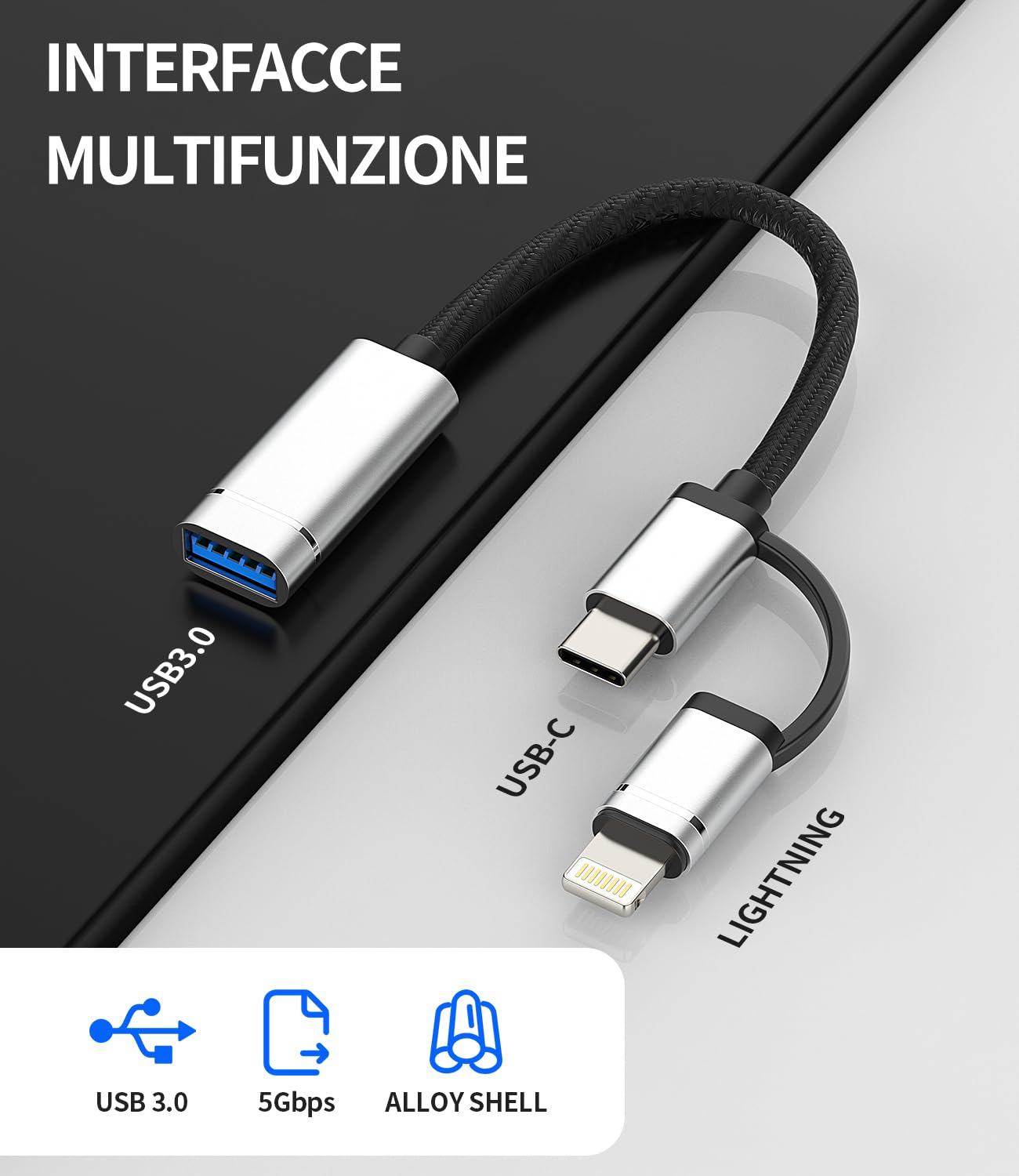 Adattatore USB-C Femmina-Femmina In Alluminio – Estensione E Ricarica Doppia Per Dispositivi Type-C