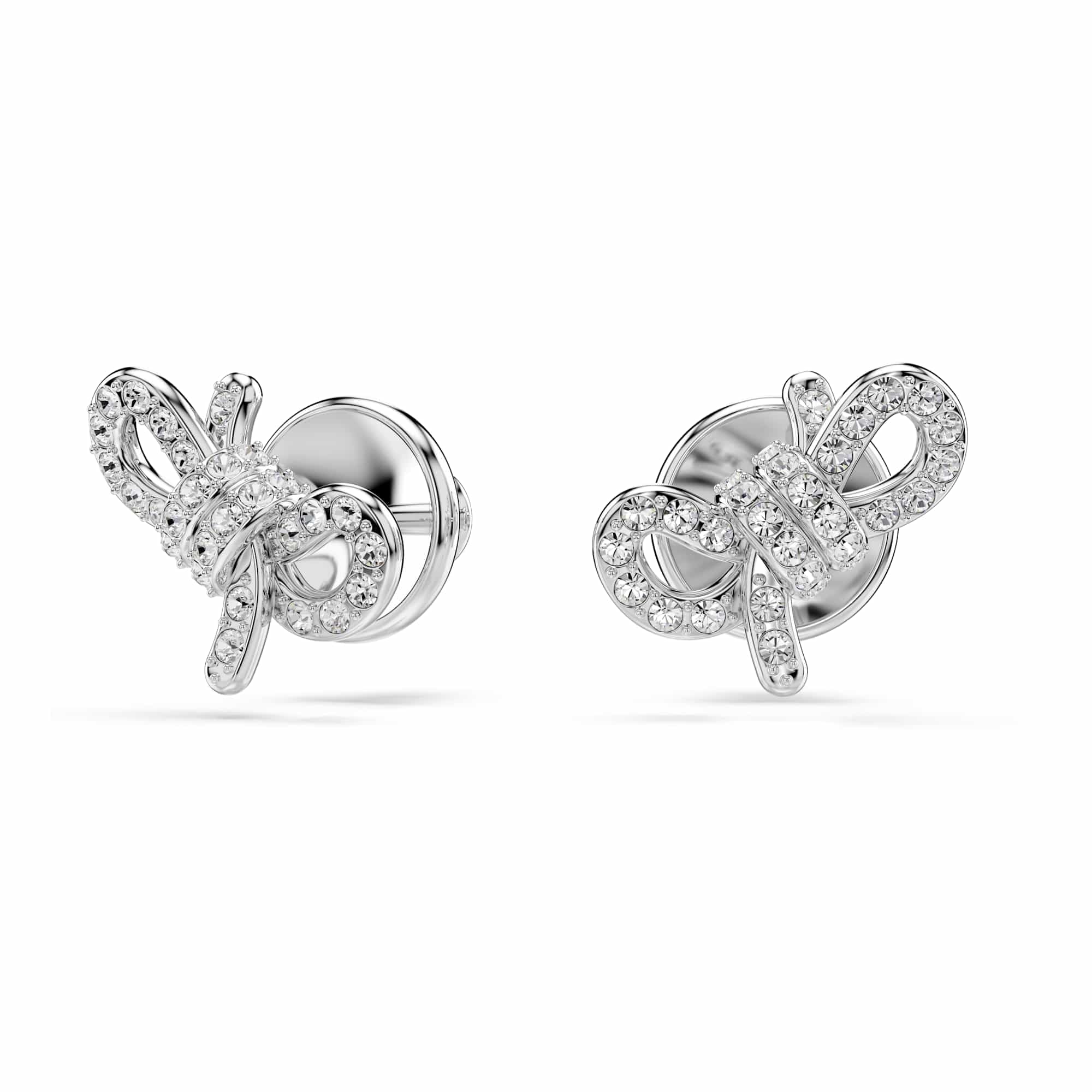 Swarovski Lifelong Collezione, Pavé, Fiocco, Bianco, Placcato rodio