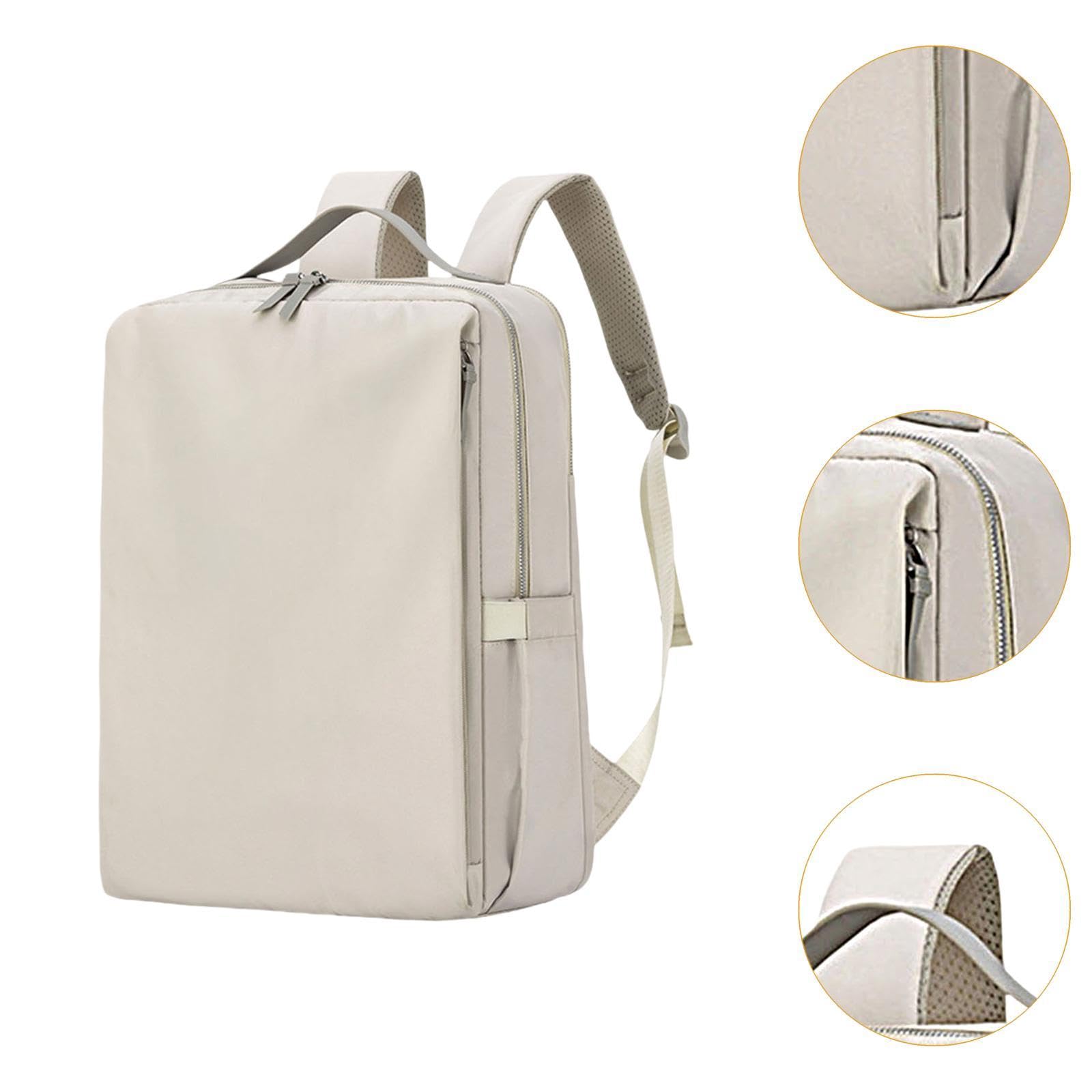 Zaino per Computer, Zaino da Viaggio, Borsa per Laptop da Lavoro per pendolari e viaggiatori Aerei, Bianco