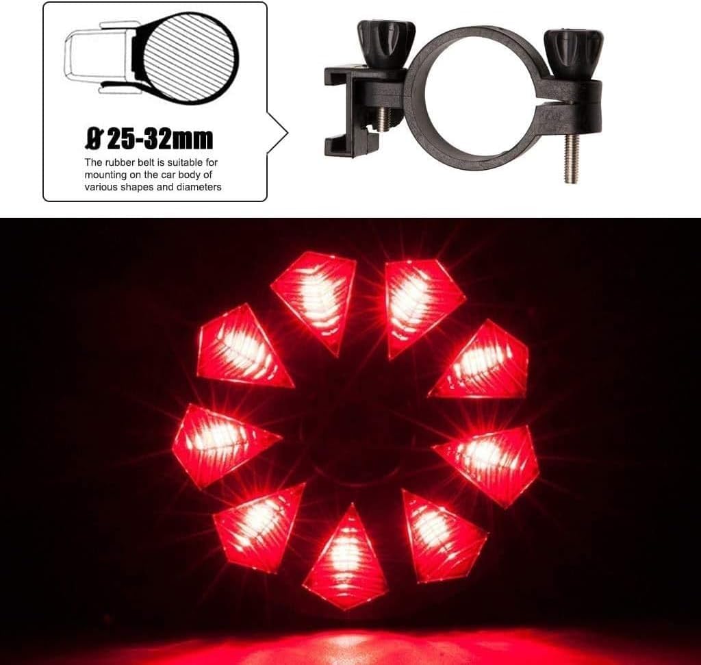 USB Rear Bike Lights,Cycling Back Lights, Cycling Back Taillight Accessories, Red High Intensity 3 Light Modes Bike Tail Lights Fits On Road/Mountain Bike