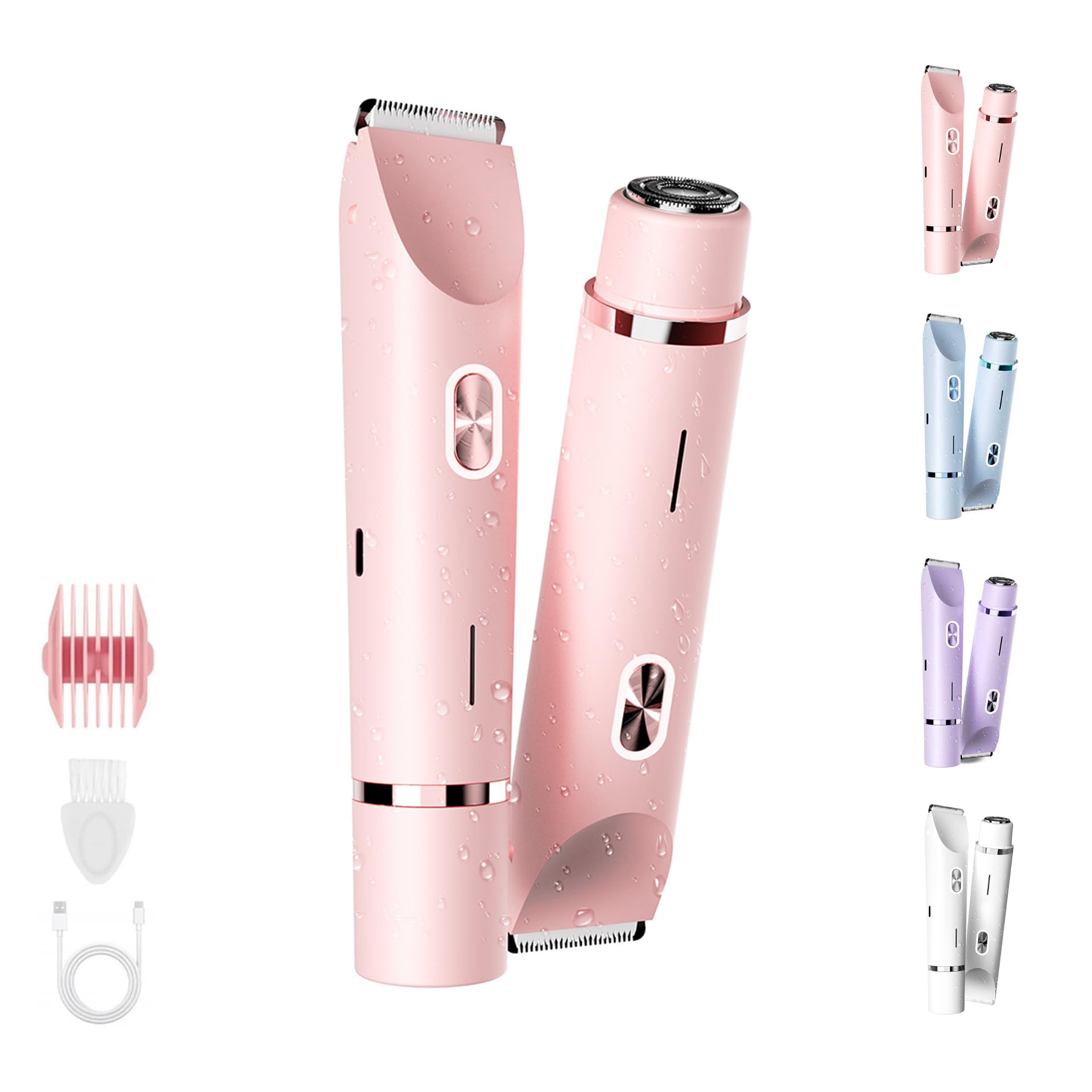 Sanuvia Depiladora Íntima – Herramienta de Cuidado para Zonas Sensibles, Depilación Suave sin Irritaciones, Diseño Impermeable (Rosa)