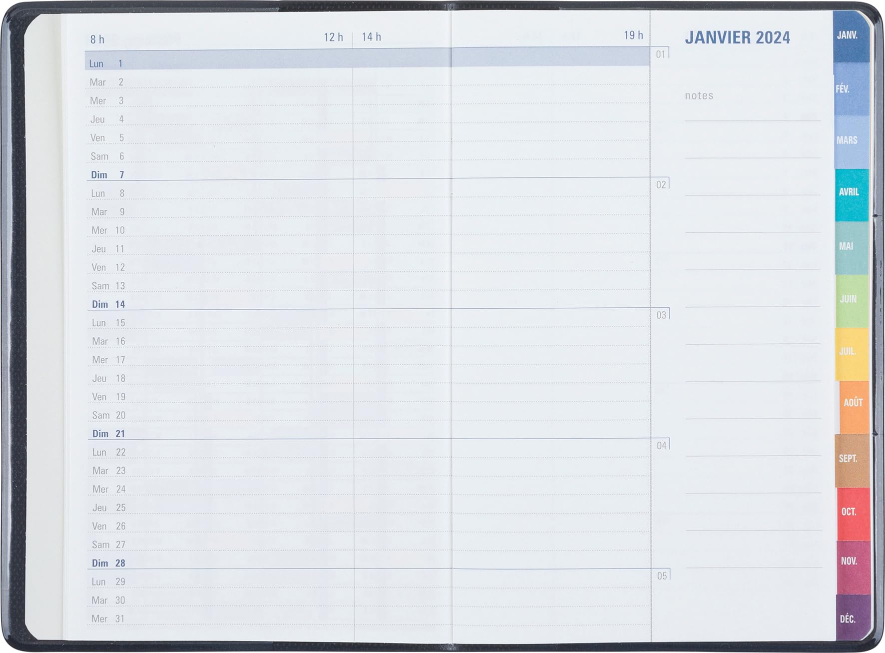 Agenda Colornote - 1 Semaine Sur 2 Pages - 10 X 15 Cm - Vert Pomme - Oberthur Pas Cher | Bureau Vallée