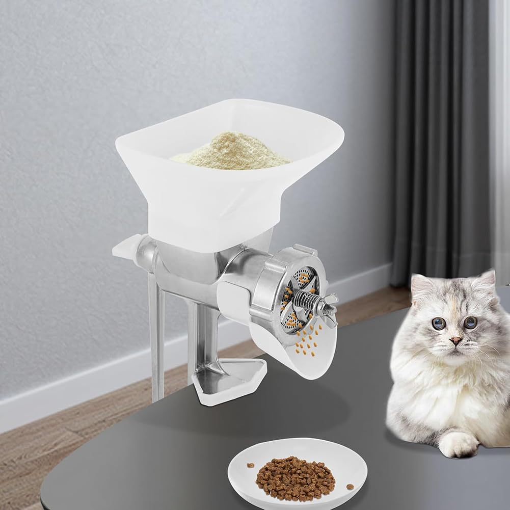 Manuelle Futterpelletmaschine Mit 1,5-10mm Pelletplatten, Haustier Hund Katze Fisch Pellet Mill Maker Maschine Vögel Angeln Tier Köder Granulator Für Tischmontage Silver, 9mm