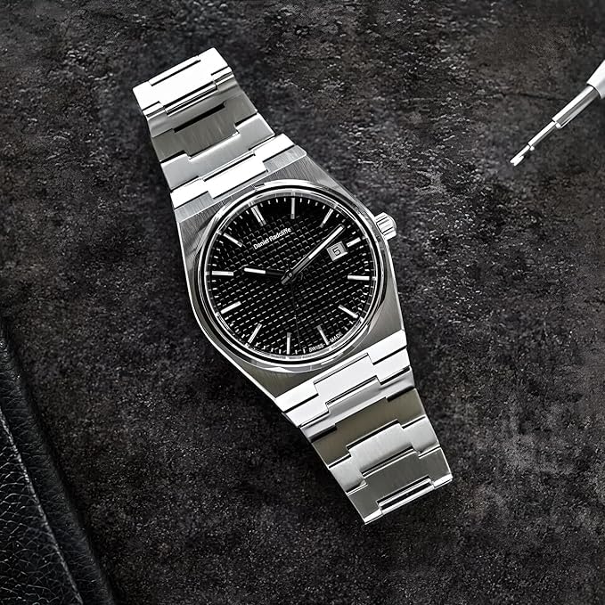 Image of Mister Empire Analog Wrist Watch for Men, Stainless Steel, Black /White Dial, DRM PE-11