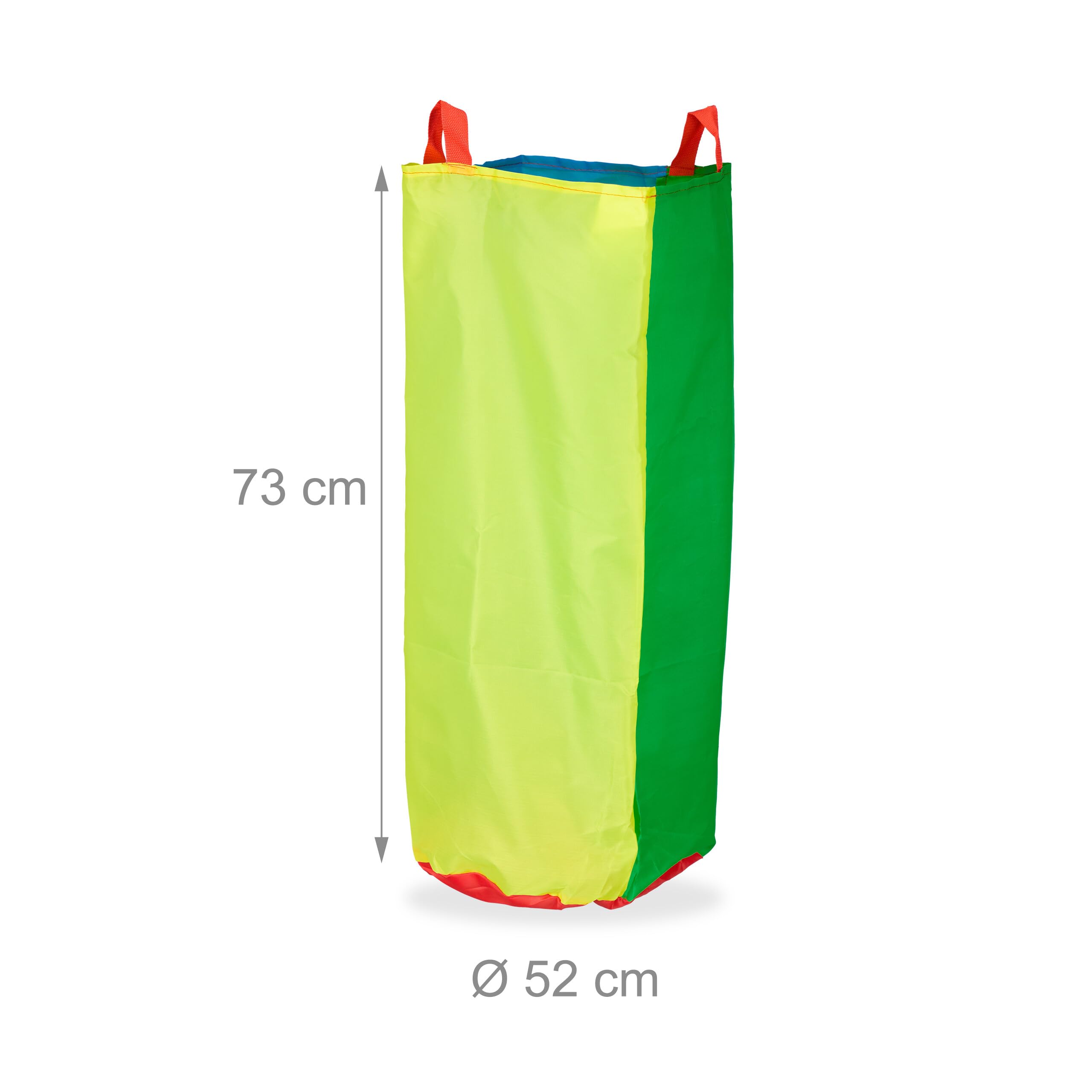 Relaxdays Corsa con 4 Sacchi da Salto, Gioco da Giardino per Bambini, Set per Feste di Compleanno, Poliestere, Colorato