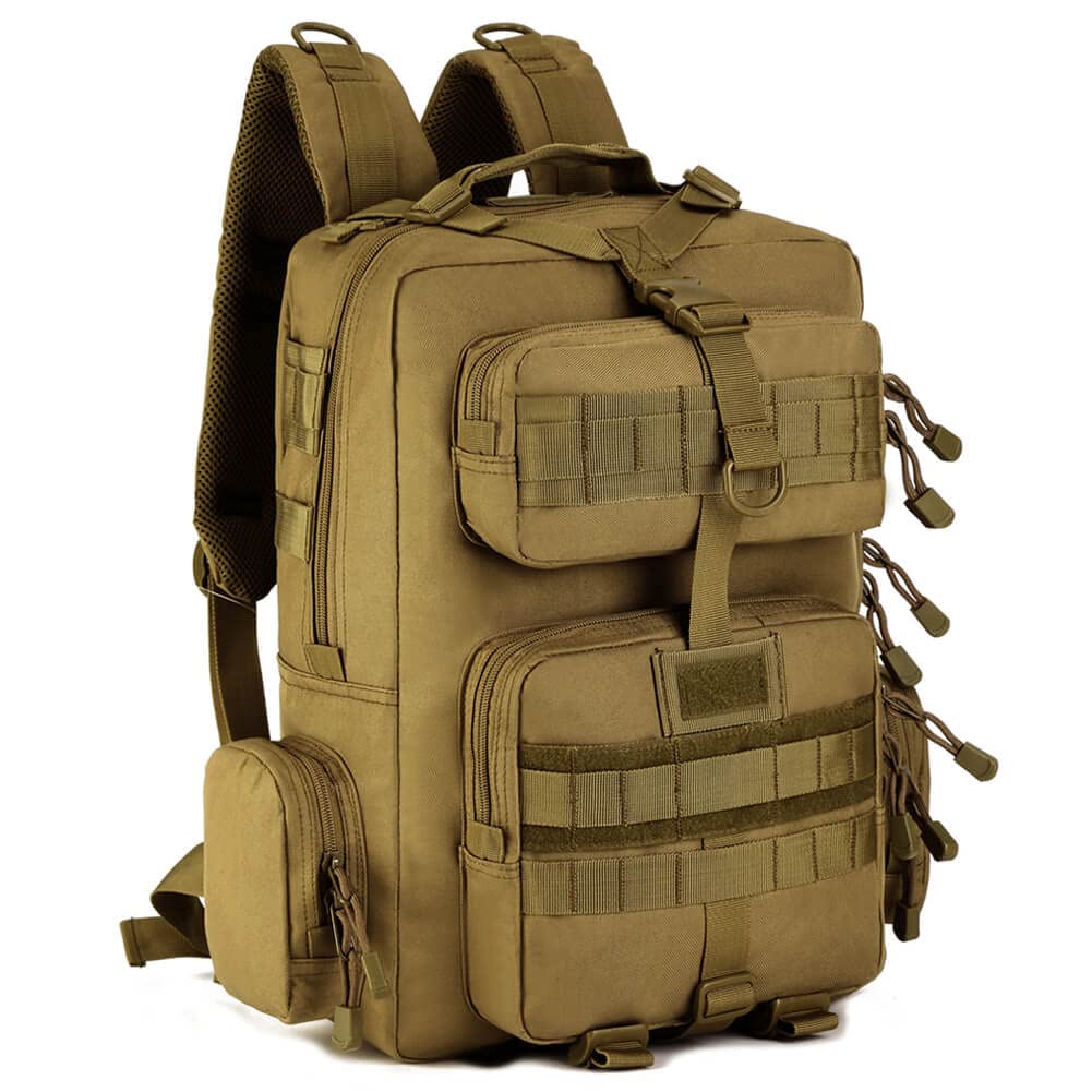 Wtiger Unisex Green Hiking Backpack, 30L Tactical Backpack Molle Army Military Assault Pack Laptop Rucksacks Daypack For Outdoor Camping Fishing Trekking Hunting Travelling