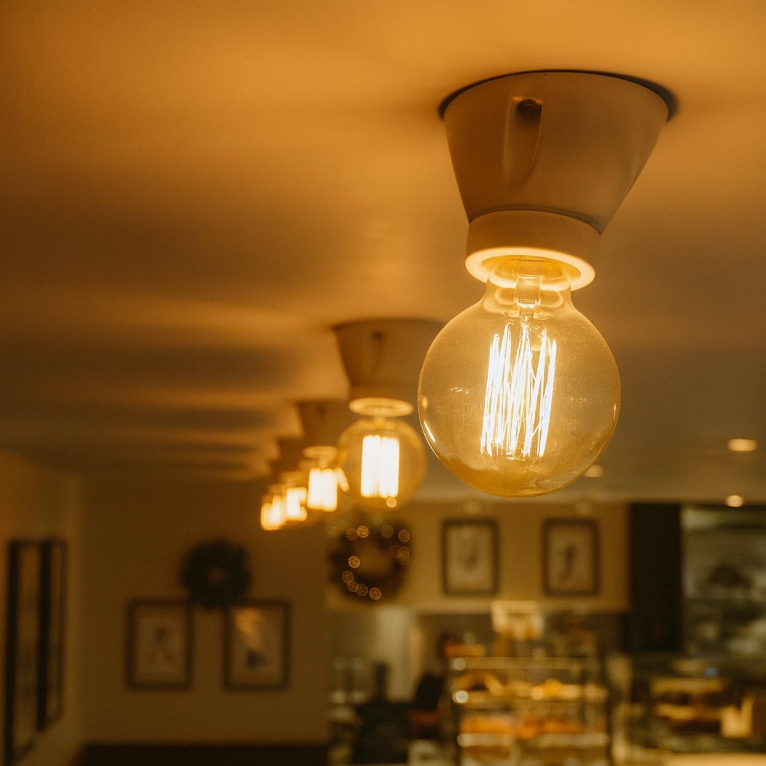 Lampe encastrable en porcelaine E27, vernis blanc