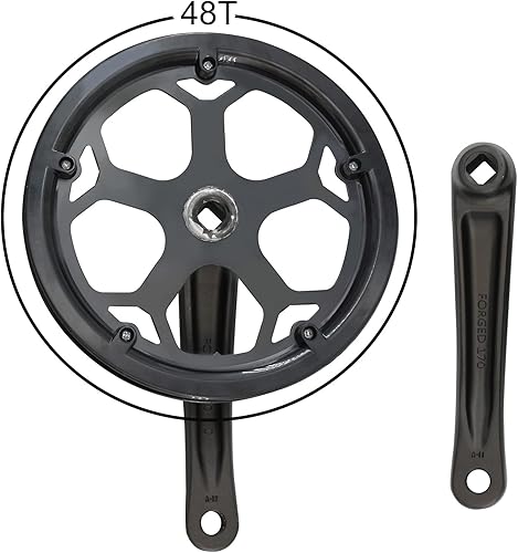 Miniatura 3 de WEERAS Ciudad plegable bicicleta manivela sola velocidad 6.693 in con carcasa protectora