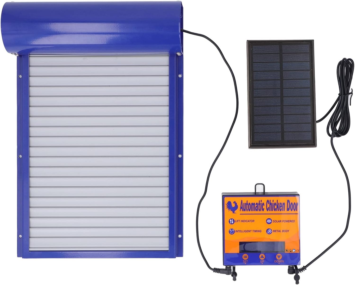 WOOXGEHM Automatic Chicken Coop Door Opener, Solar Powered Automatic