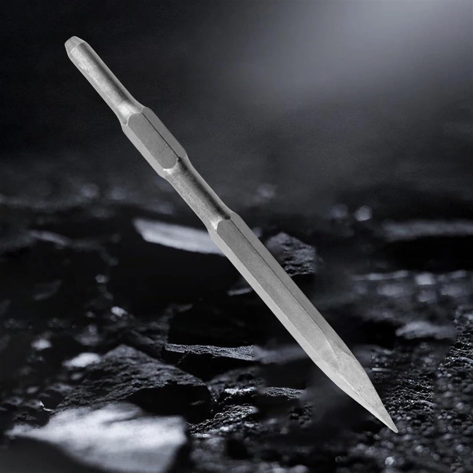 Set di Scalpelli Punte for scalpello a Martello Rotante con Gambo, scanalatura a Punta, scalpello Piatto, Rottura di Cemento, Mattoni, Foratura di muri