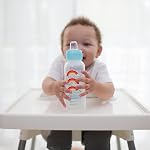 Dr. Brown's Options+ Bouteille étroite pour bébé Sippy Kit de démarrage de bouteille, simple, bleu, 8 Ounce