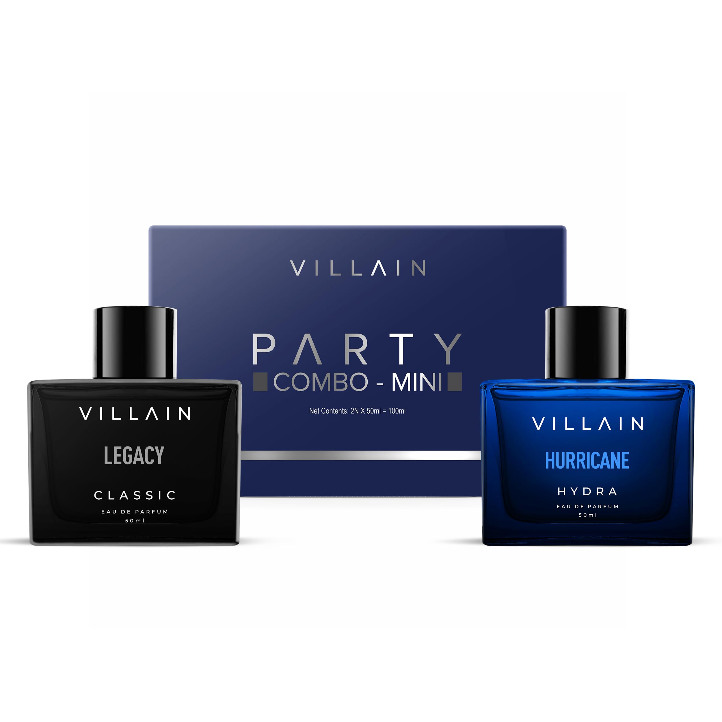Villain Luxury Party Combo Mini, Legacy Classic and Hurricane Hydra Eau De Parfum Gift Set for Men, 50ml Each-image-20