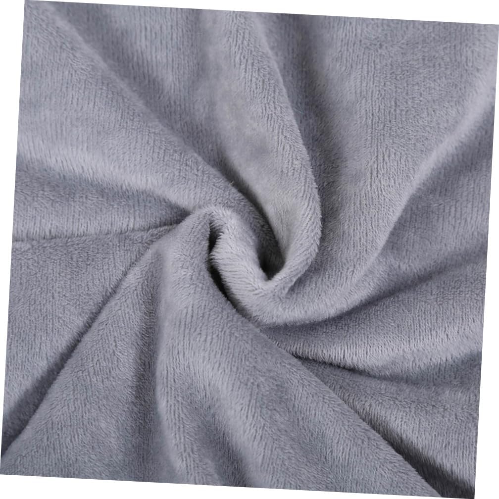Garneck Plush Throw Blanket Boys and Girls Blanket for Bed Ultra Soft Fleece Solid 160x130cm Light Grey