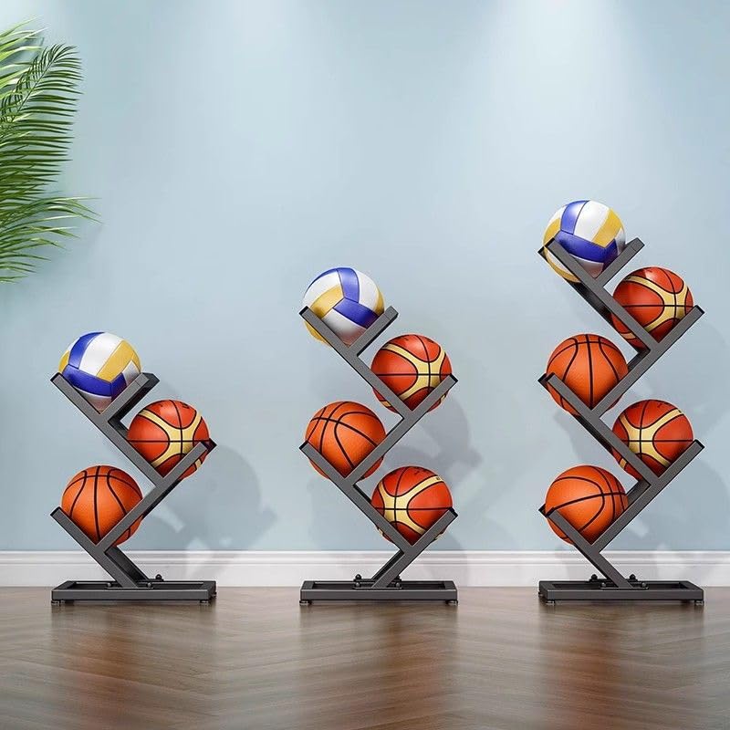 Support rangement pour basket-ball pour garage et terrain extérieur