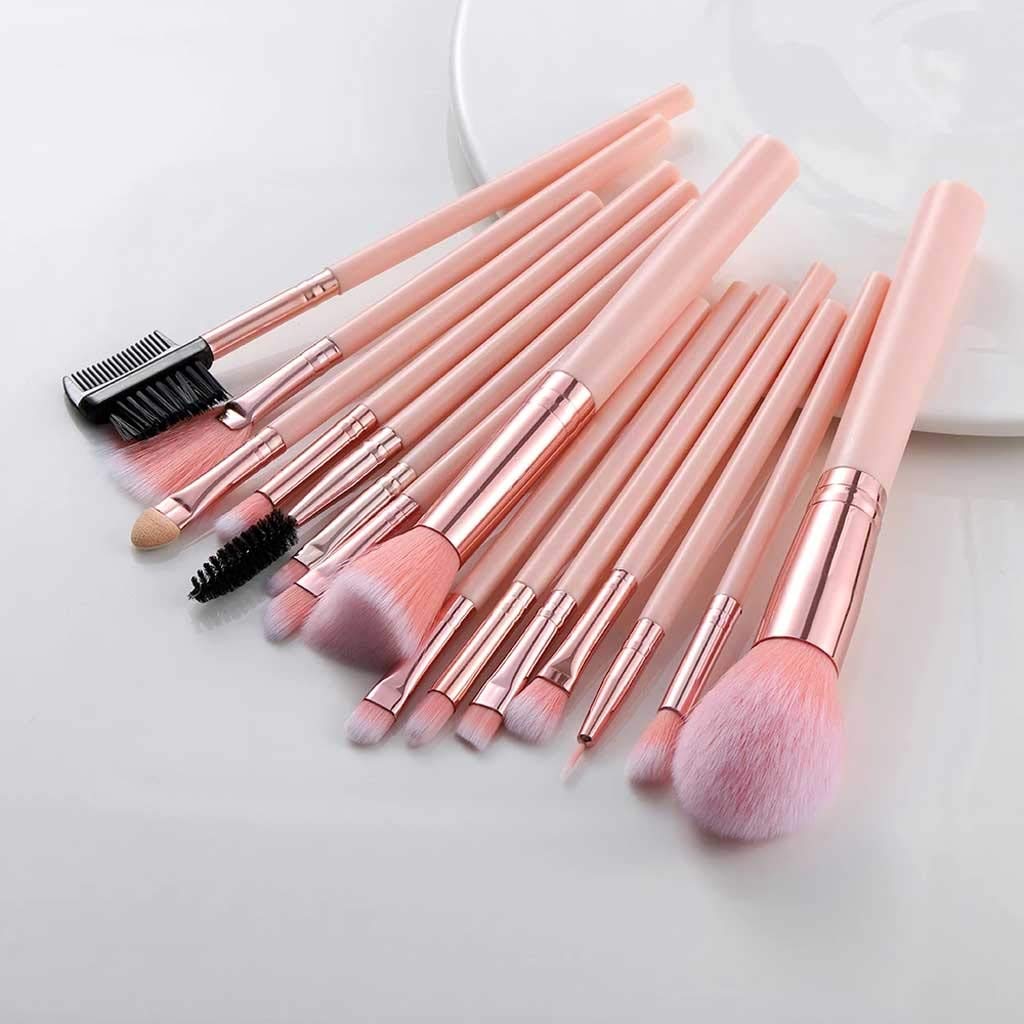 Kit pinceaux maquillage synthétiques paupières et fond de teint fluide ou poudre
