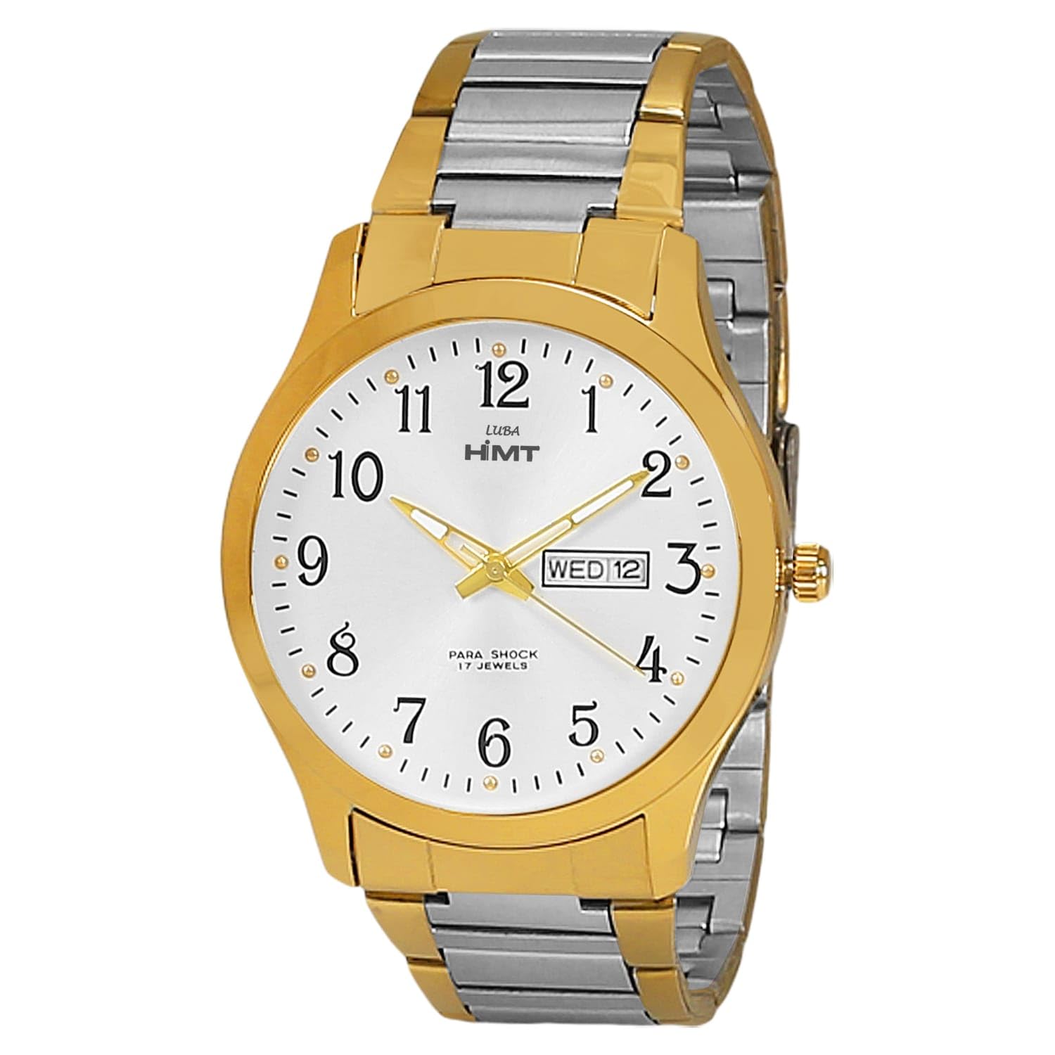 HIMT Quartz Day Date Two Tone Analogue Watch for Men (White) (B0DCGC8SNP) Amazon Price History, Amazon Price Tracker