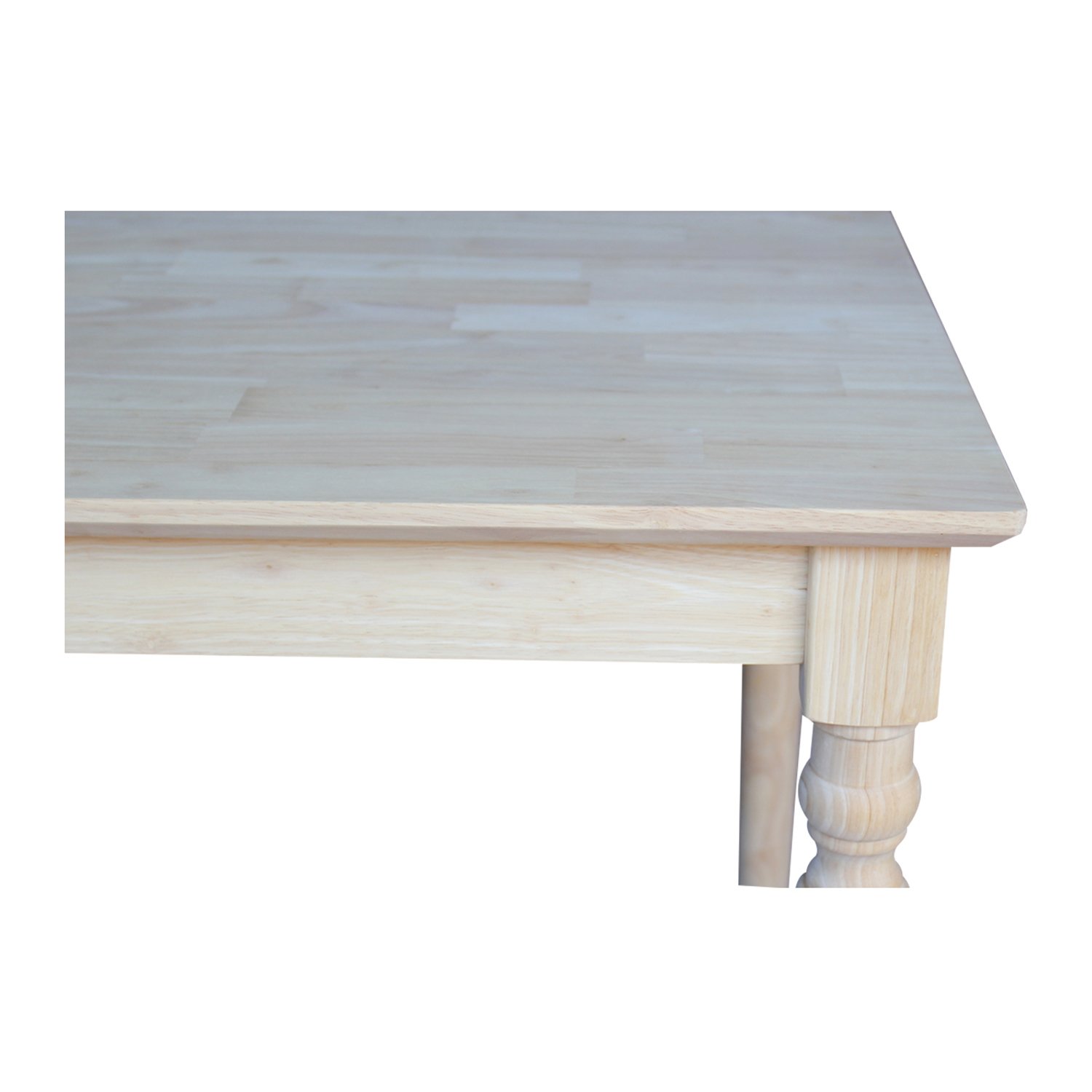 International Concepts White Solid Wood Top Table - Dining Height Shaker Legs