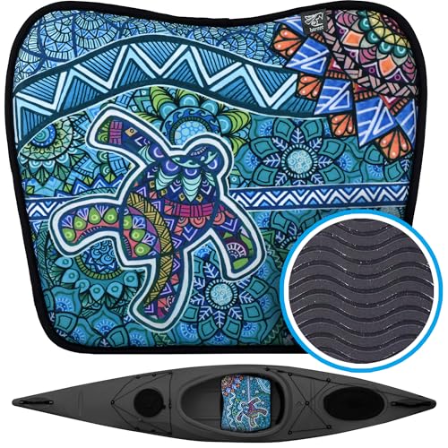 Hornet Watersports Kayak Seat Cushion - Turtle Design Kayak Seat Pad Compatible with Kayak, Canoe and Boat. Kayaking Accessories for Women