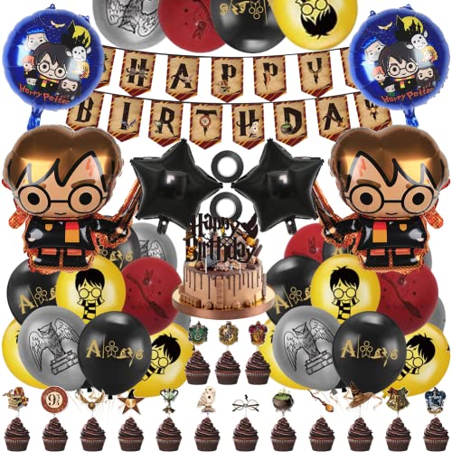 Cooles Anime-Geburtstagsparty Deko Set – 51-teilig Mit Banner, Ballons, Hintergrundtuch, Charms & Kuchentopper – Perfekt Für Kinder & Fans