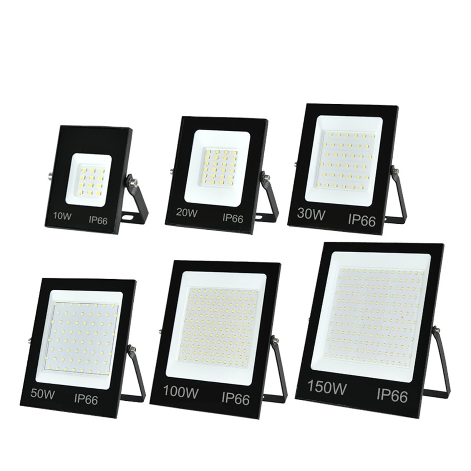 Proiettore A LED Mini Faretto 10W 20W 30W 50W 100W 150W Illuminazione For Esterni Riflettore A Parete IP66 Lampada Da Giardino Impermeabile Faretti da Esterno(Cold White,150W-W)