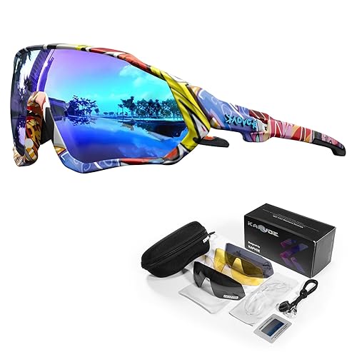 KAPVOE Polarizzati Occhiali Da Ciclismo UV400 Protezione TR90 Sportivi Occhiali Da Sole Donna Uomo Corsa MTB Bicicletta Bici Guida Pesca Golf Running Bicicletta 60 trasparente argento