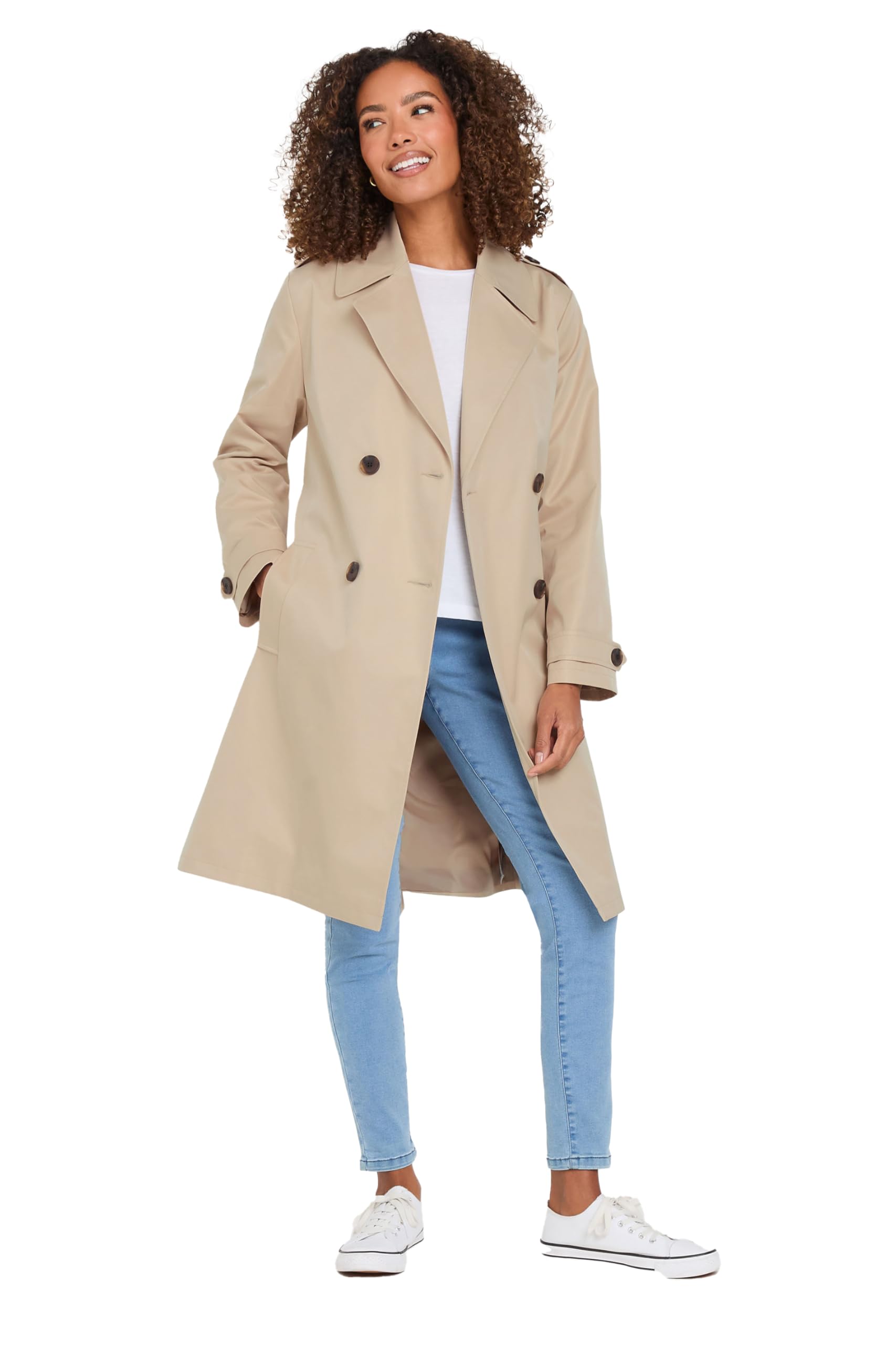 M&Co Stone Trench Coat - Women's