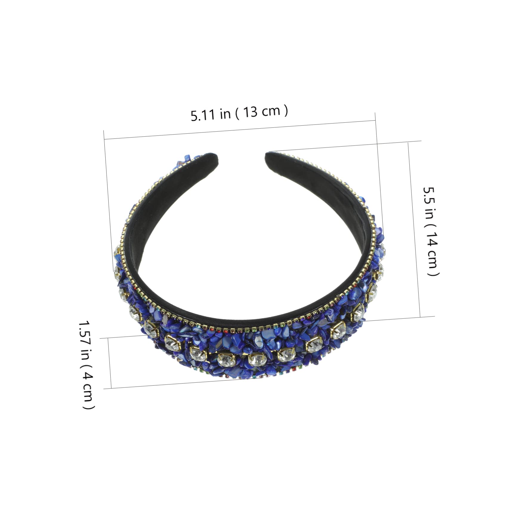 Healeved 4piezas Diadema Ancha De Brillante Cristal Para Mujeres Accesorio De Cabello Decorativo Diadema De Moda Piedras Brillantes Para Fiestas y Eventos