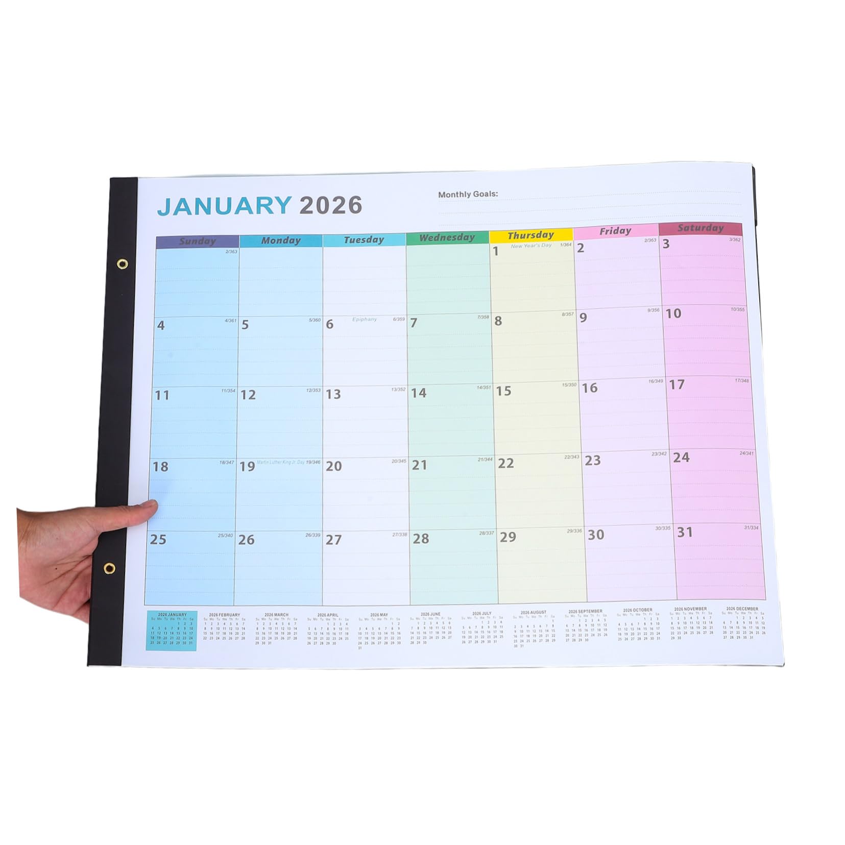 cartel de calendario calendario de pared grande póster para el mes