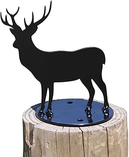 Decorative Deer Post Topper for Round Wood Fence Post, Madison Iron and Wood, Gloss Black