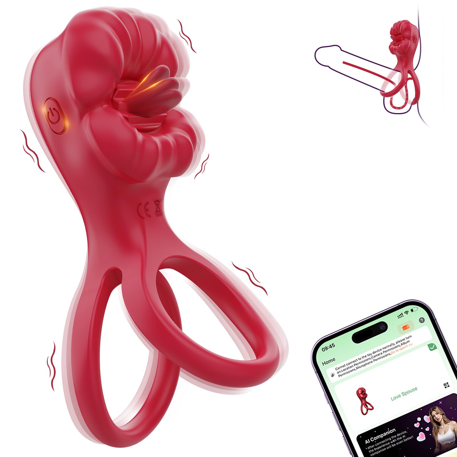 Amazon.com: Adult Sex Toys Vibrator - Vibrating Cock Ring with Mouth Tongue Clitoral Stumilator, APP Penis Ring Couples Pleasure Sex Toys for Men Women, Male Female Couples Sex Toys with G Spot Amazon.com: Adult Sex Toys Vibrator - Vibrating Cock Ring with Mouth Tongue Clitoral Stumilator, APP Penis Ring Couples Pleasure Sex Toys for Men Women, Male Female Couples Sex Toys with G Spot