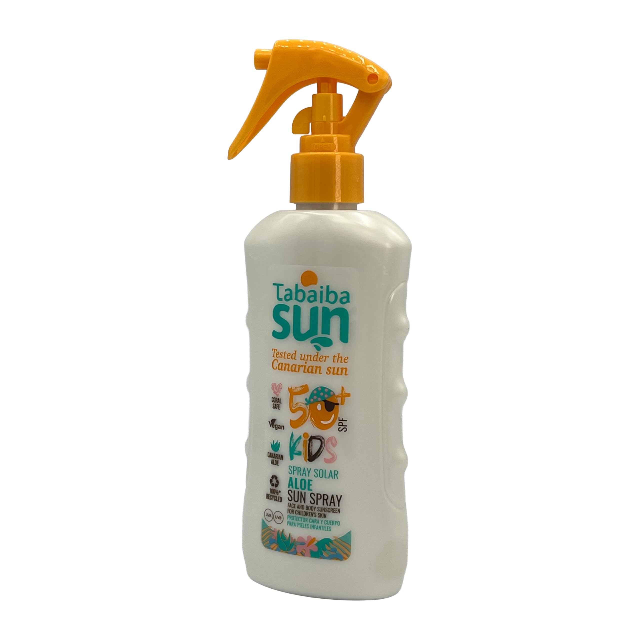 Tabaiba Sun Aloe Vera Lot de 2 crèmes solaires en spray pour enfants SPF 50+