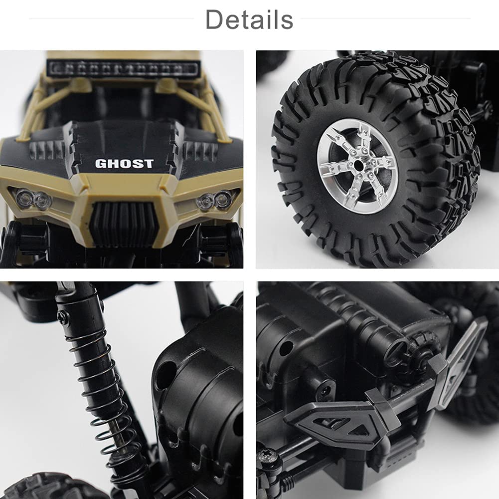 RC Cars 1/16 Scale Off-Road Remote Control Truck Remote Control Car with 480P HD FPV Camera High Speed Monster Trucks for Kids Adults Gift for Boys and Girls