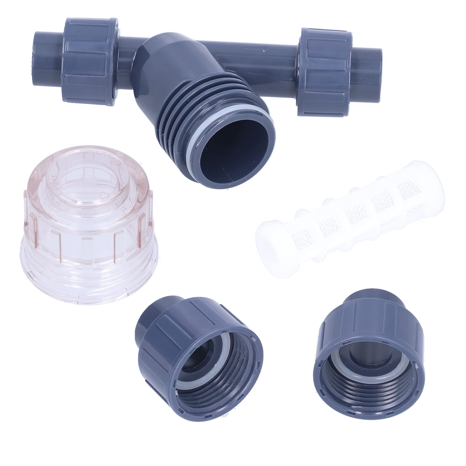 Respicefinem Drip Filter Y Type PVC 20mm Pressure Regulating Irrigation Filter Ideal for Chemical Industry Agricultural Irrigation Aquarium Water Treatment Construction Food