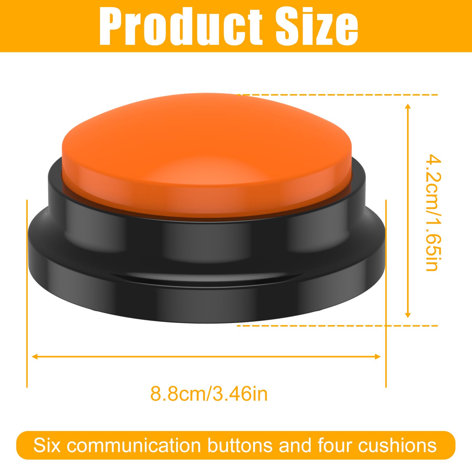 Gatphy Dog Buttons Talk Training, 6Pcs Pet Communication Buttons Voice Recording Button - Image 4