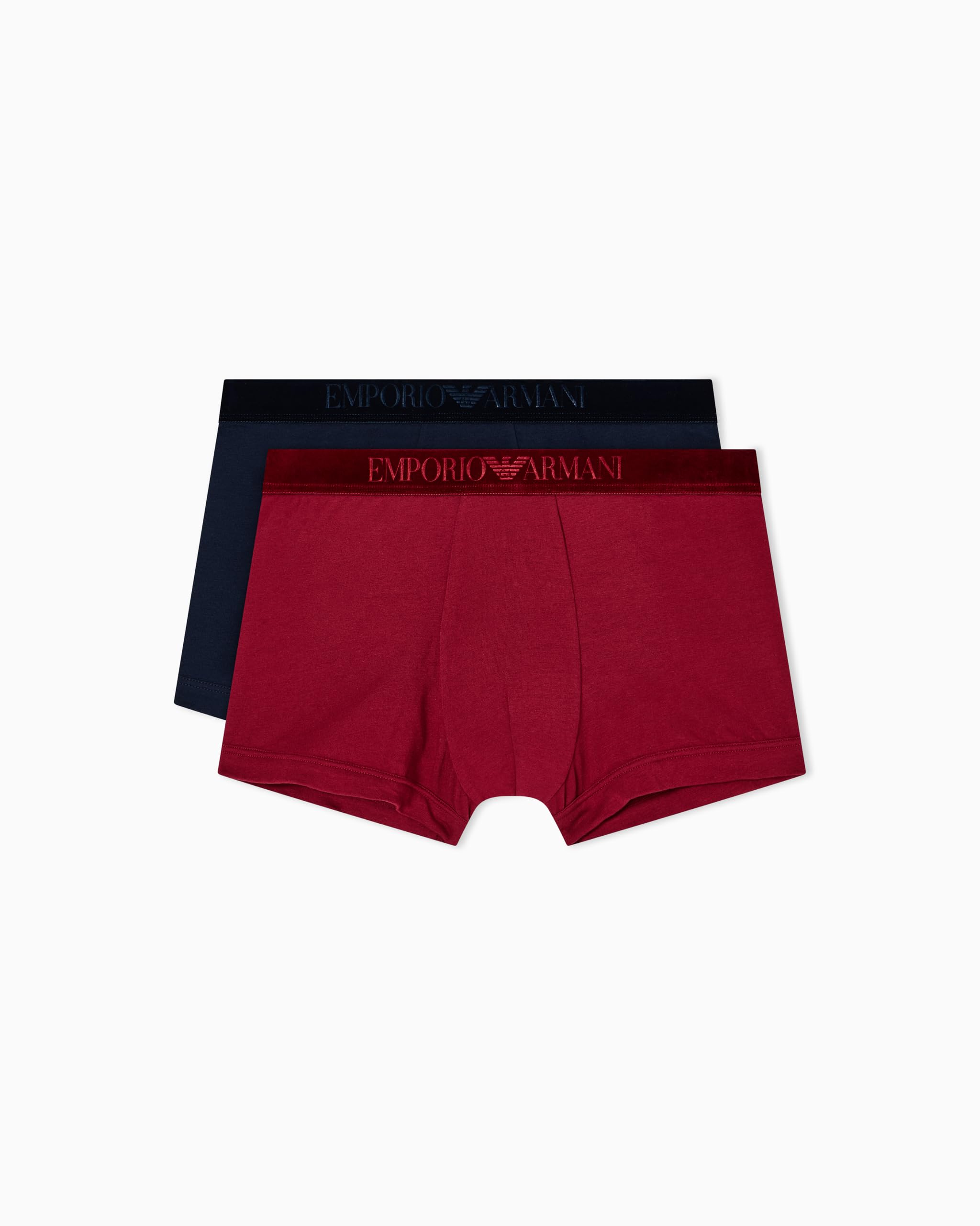 Emporio Armani Herren Blau Velvet Logoband 2-Pack Trunk Badehose, M
