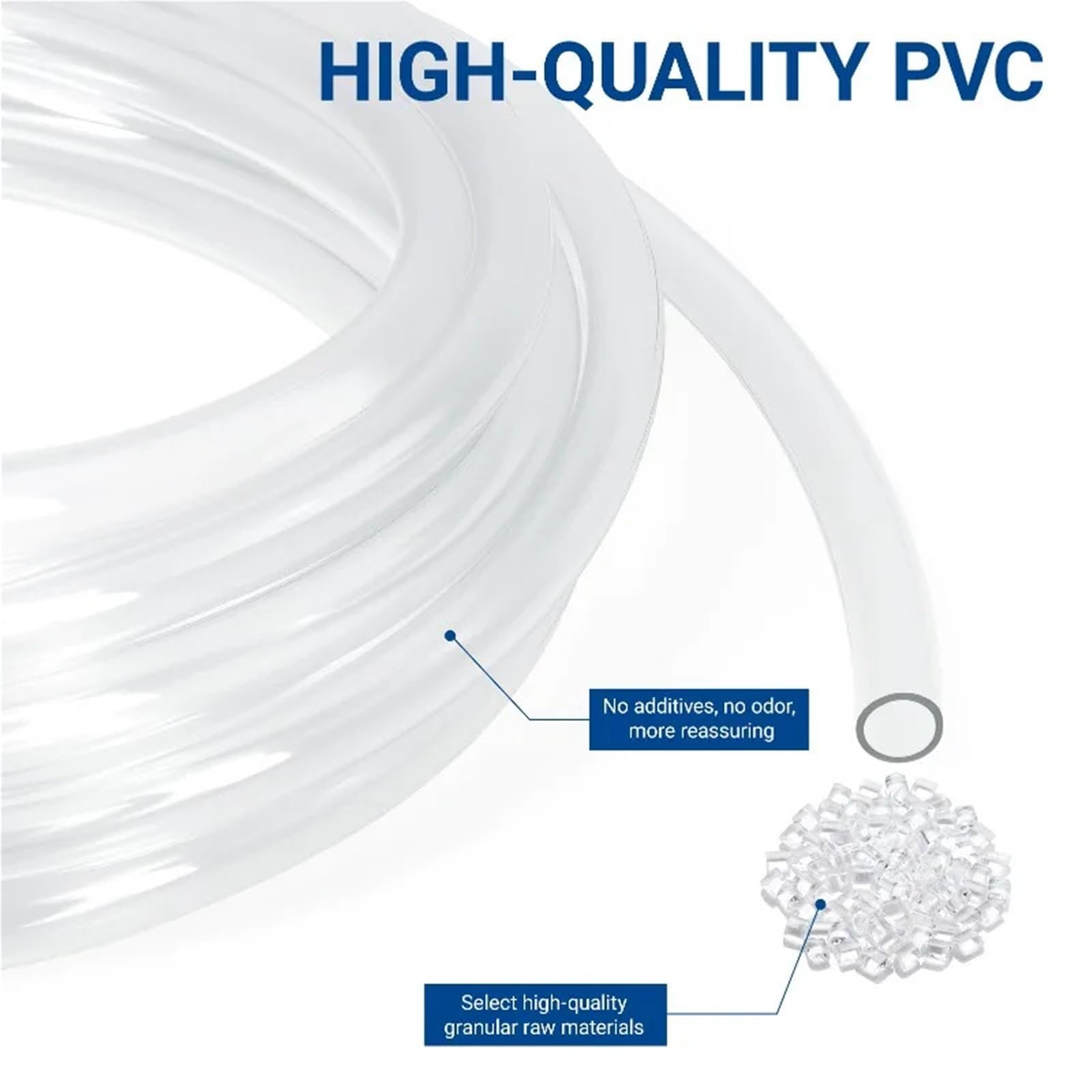 Tubo pvc Mangueras transparentes de PVC 2/5 metros, tubo bomba acuario ID 2 3 4 5 6 7 8 9 10 12 14 18 20mm, tubería plomería transparente, manguera for regar jardín(5 meters,ID 18mm x OD 20mm)