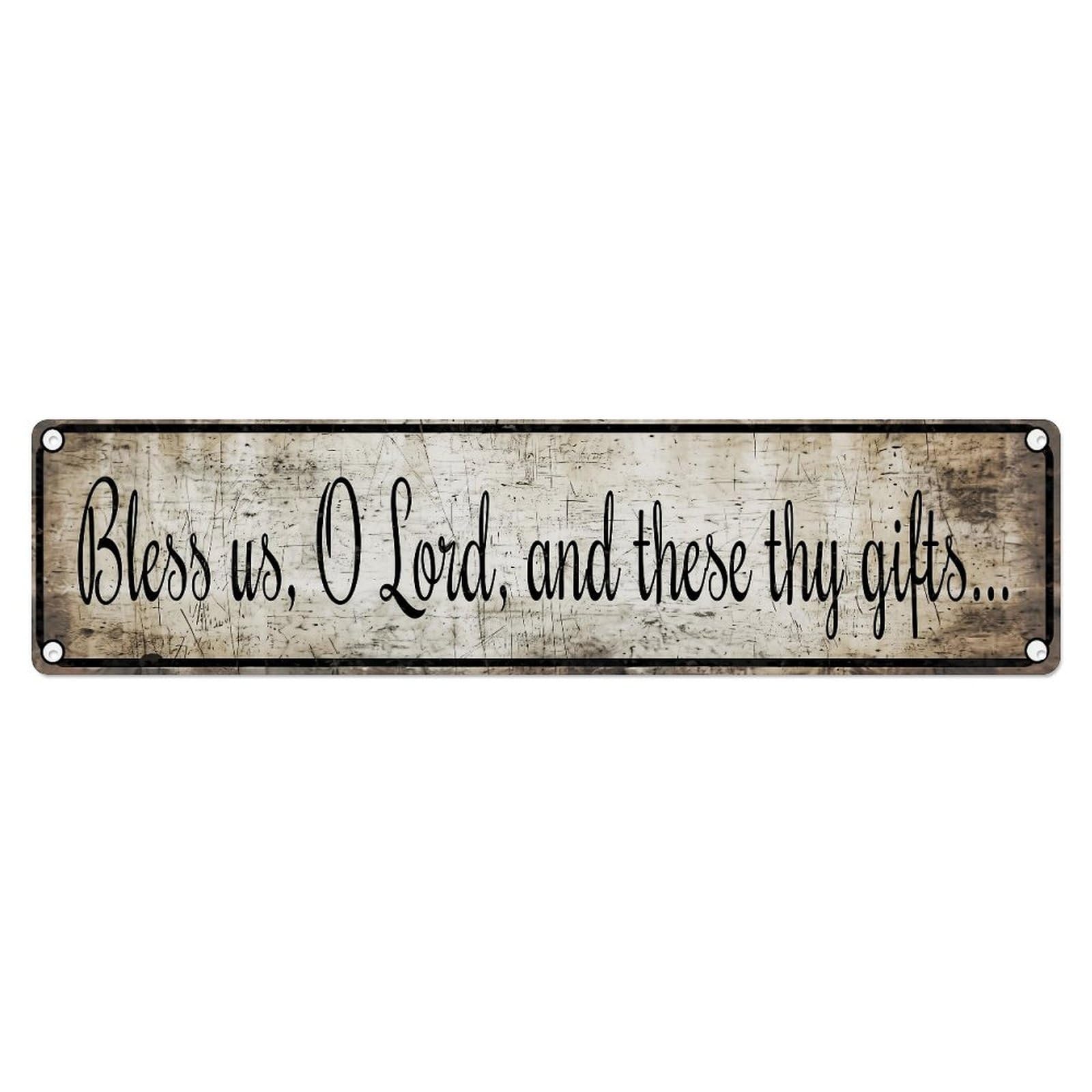 Bless Us O Lord Gifts Metal Tin Sign Plaque