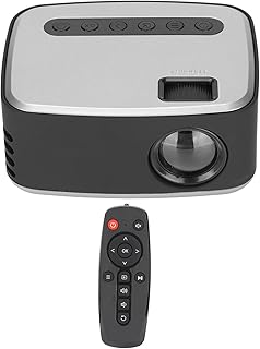 Mini Projector, Portable Full HD 1080P Video Projector, Smart LED Projector Built-in Speaker, Home Theater Projector Compatible with Smartphone/TV Stick///AV/USB (UK Plug)