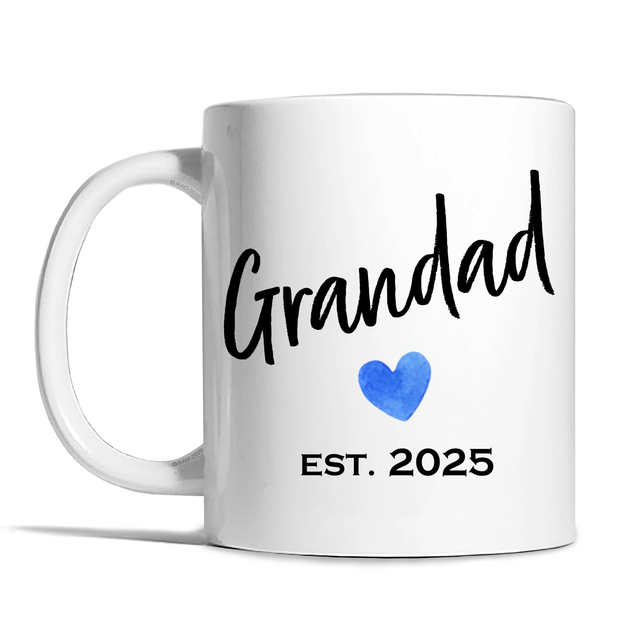 Risk-A Designs - Grandad Established 2025, Grandad gift, grandad mug, Grandad Est 2025 mug, grandad birthday gift, mens gift, grandfather gift, grandpa gift, new grandad gift, pregnancy reveal gift