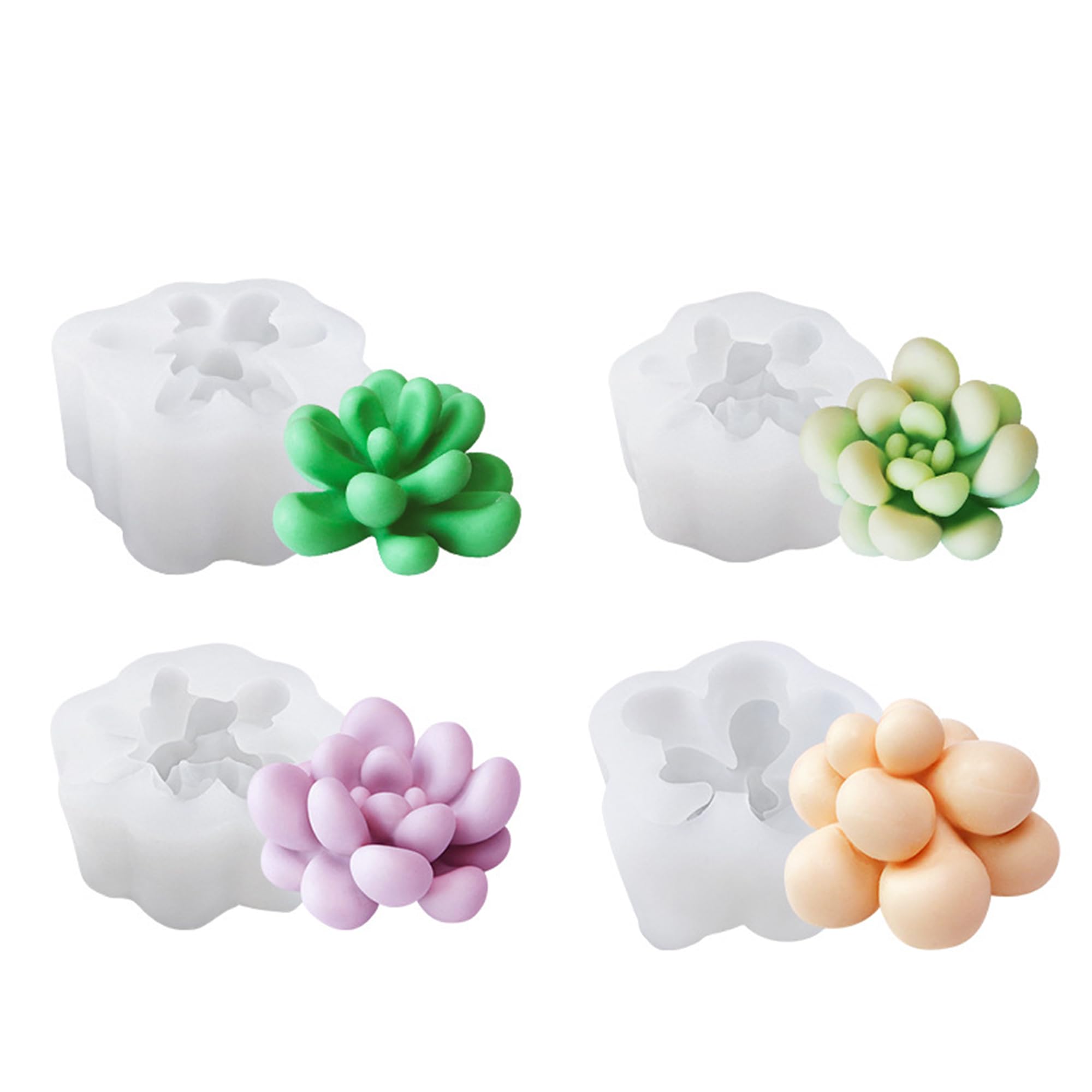 Molde de silicona suculenta loto de alto formato, molde de jabón artesanal gran volumen floral, molde vela perfumada chimenea, molde resina epoxi deco mural floral vegetal