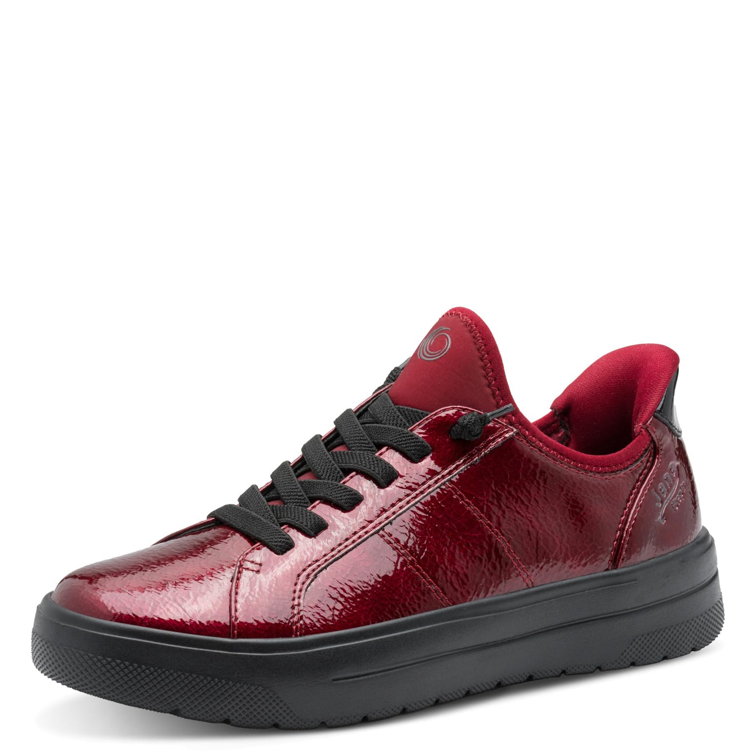 Jana Women’s Step-in Sneakers Lightweight Flexible Slip-On Vegan, Vino Patent, 3,5 UK