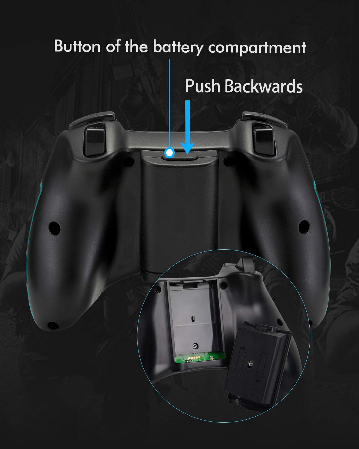 EasySMX Mando para PC, [Regalos de Reyes] Mando Inalámbrico PS3 Gamepad Wireless Compatible con Windows XP y Vista, Windows 7/8/8.1/10 y 10, PS3, Android y Operación Rango hasta 10M (Azul)