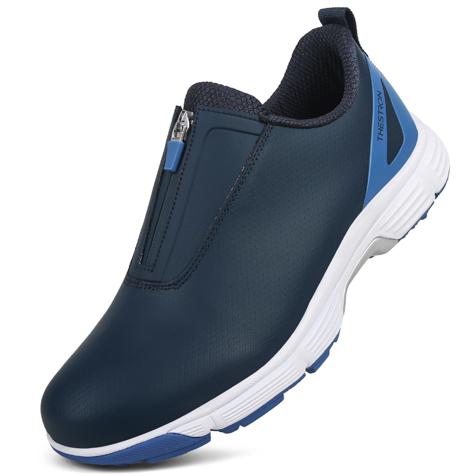 Zapatos De Golf Impermeables Hombre Zapatillas De Entrenamiento De Golf Profesionales Sin Clavos Zapatillas para Caminar con Cremallera Zapatillas Ligeras Antideslizantes