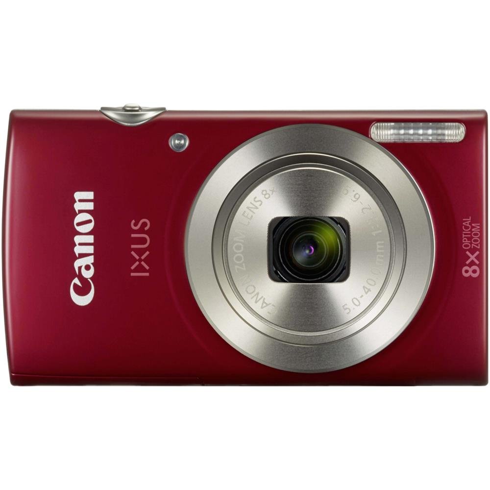 Canon IXUS 175 - Cámara digital compacta de 20 Mp (pantalla de 2,7”, zoom óptico de 8x, estabilizador digital), color rojo