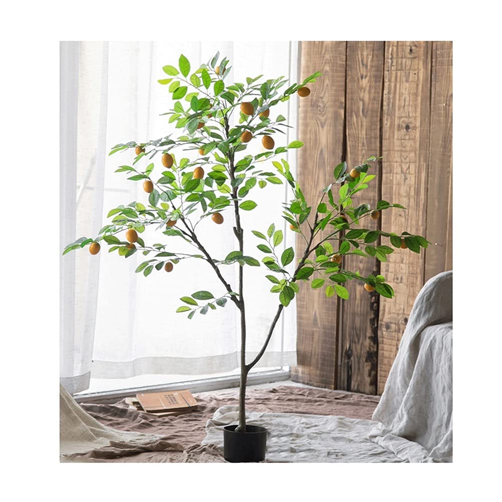 SWENEEN Artificial Tree Artificial Plant Fake Trees Pot Faux Tree Greenery Plants Indoor Outdoor Decor Decorate,Green-110Cm,Green-140 cm