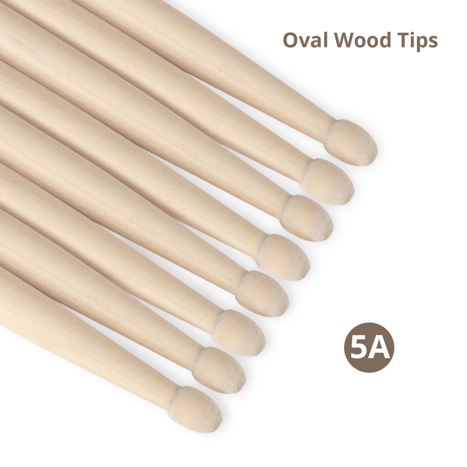 PUNK Drum Sticks - Premium Maple Wood, Ideal for Drummers of All Levels Used for Drums Percussion and Practice - 5A, 5B (5A-1 Pair) - Image 4