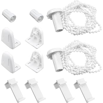 Set of 2 Replacement Roller Blind Clamp Fix 17mm / No Drilling / PVC Roller Blinds Holder Window Clamp Holder Roller Blind No Drilling for Double Roller Blind Blackout Roller Blind