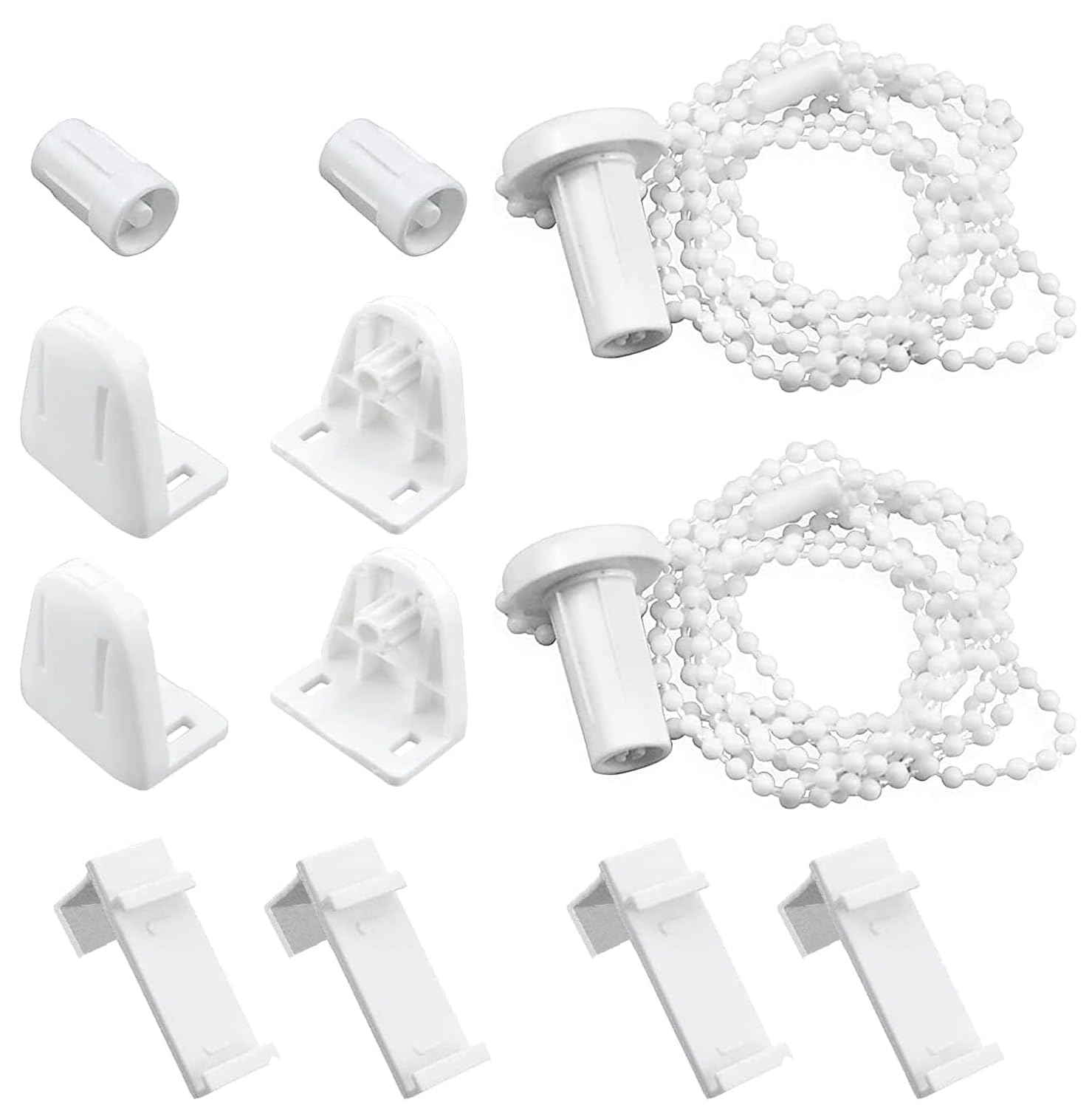 Kit di Riparazione per Tende a Rullo, 17mm Supporto Ricambi per Tende a Rullo Kit Riparazione Catena Puleggia Laterale Trattamenti per Finestre con Staffa Frizione per Casa e Ufficio